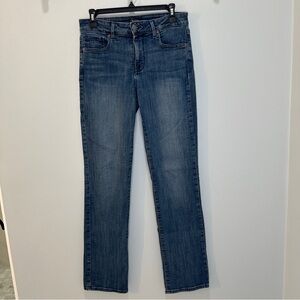 EUC NYDJ Marilyn Straight Leg Jeans Pants Stretch 6 Medium Blue Denim